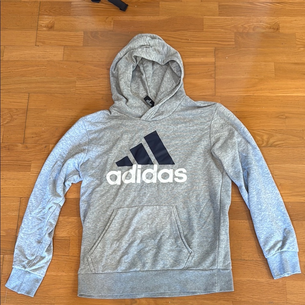 Adidas Gray Sweatshirt Casual Athletic Wear